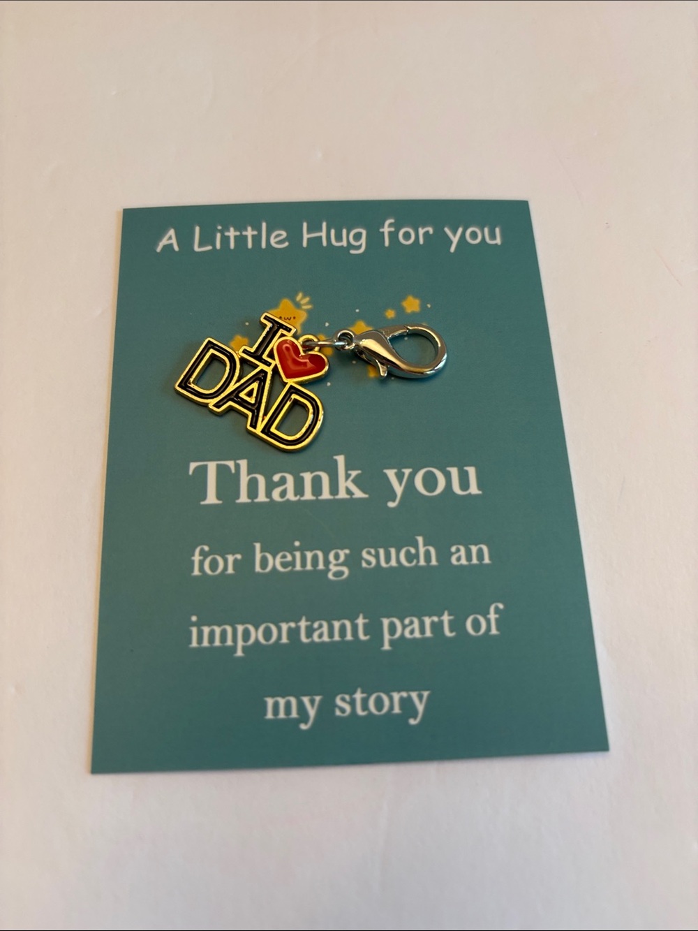 💰 Set of 12 Pocket Hug Charms and cards for Dad